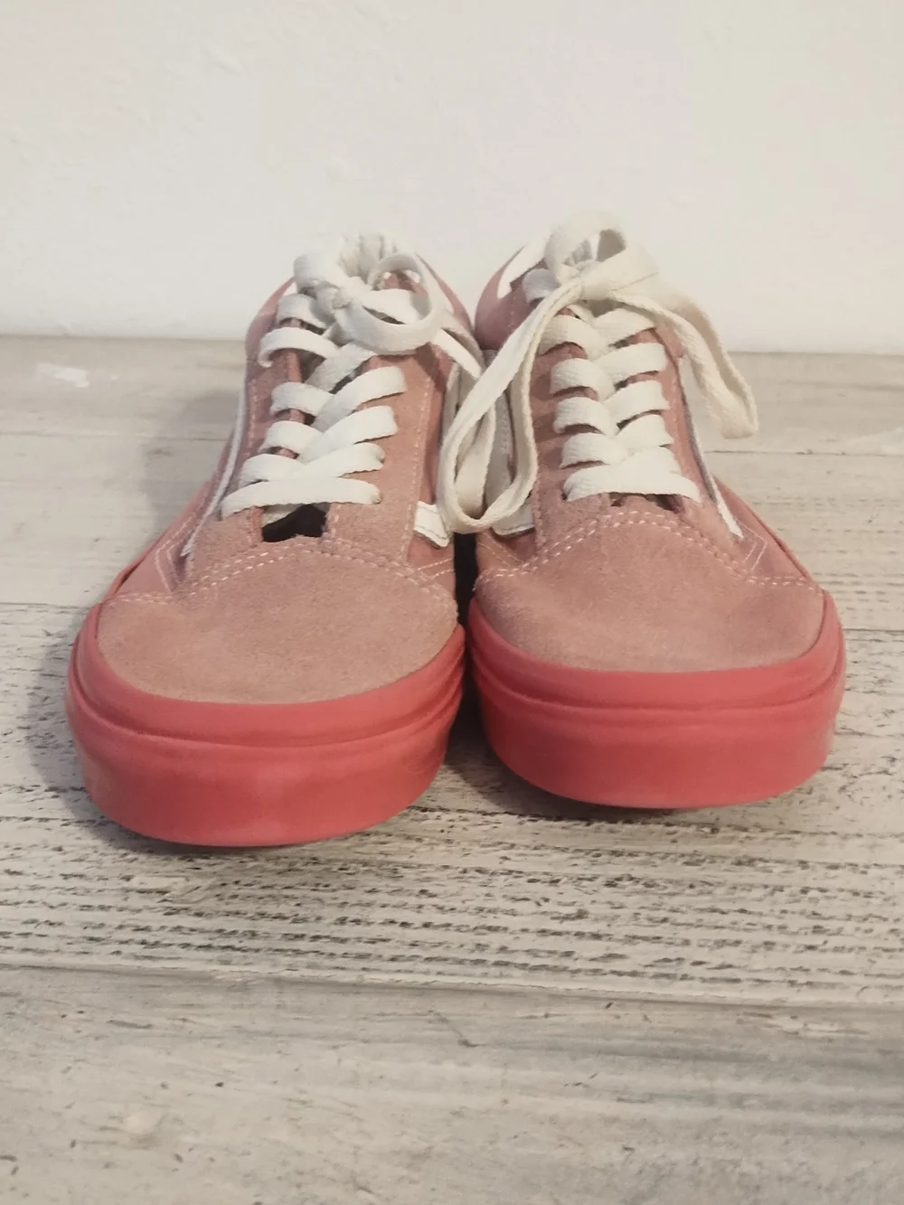 VANS Kids Old Skool Glossy Sidewall Trainers  Pink Size 3 usa/ 2.5 UK